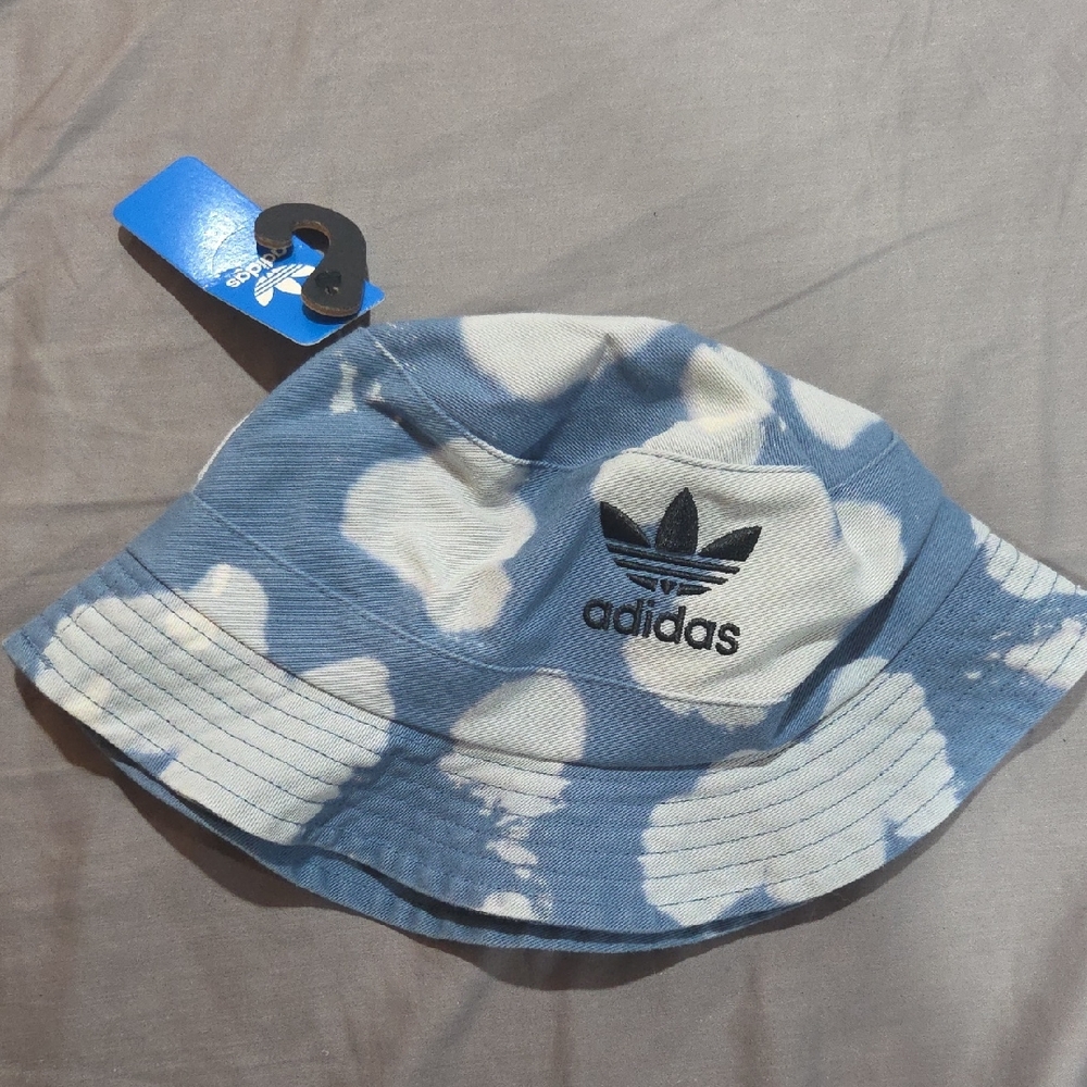 Adidas Tie-Dye Blue and White Bucket Hat